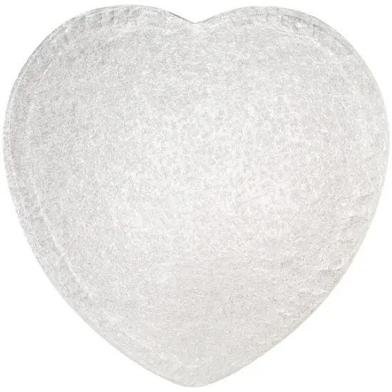 12" Heart Silver Foil Cake Board {1}