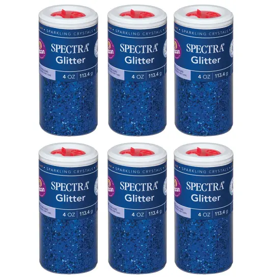 Glitter, Blue, 4 oz. Per Jar, 6 Jars {1}