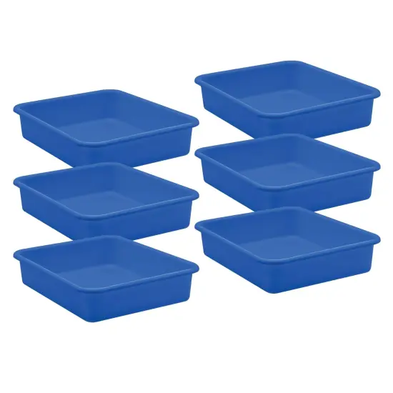 Blue Large Plastic Letter Tray, Pack of 6 {1}