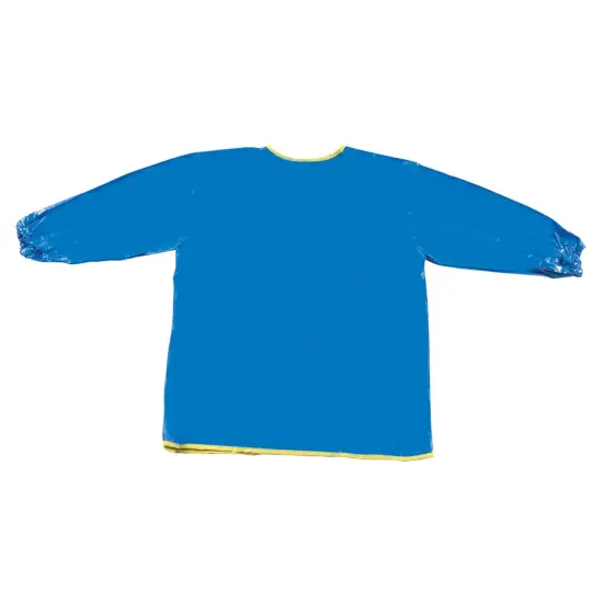 Long Sleeve Plastic Art Smock, Ages 3+, Blue, 22" x 18", 1 Count {1}