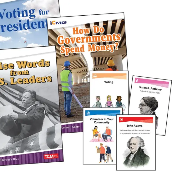 iCivics Grade 4: Leadership & Responsibility 5-Book Set + Game Cards {3}