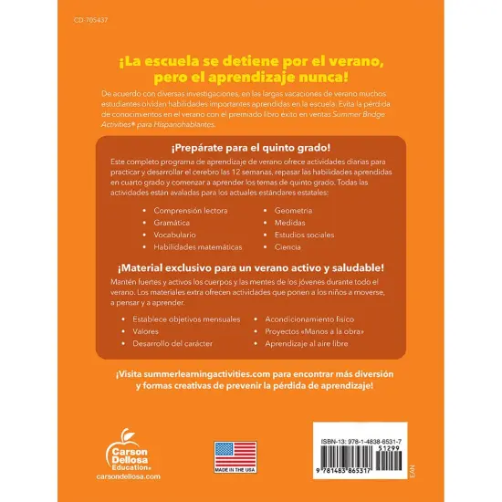 Summer Bridge Activities Spanish, Grade 4-5 {2}