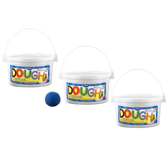 Dazzlin' Dough, Blue, 3 lb. Tub, Pack of 3 {1}