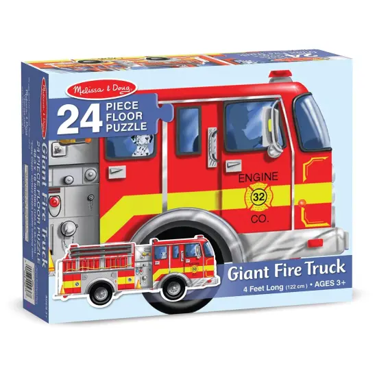 Giant Fire Truck Floor Puzzle, 4' Long, 24 Pieces {3}