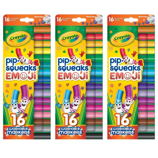 Pip Squeaks Stamper Markers, 16 Per Pack, 3 Packs {1}