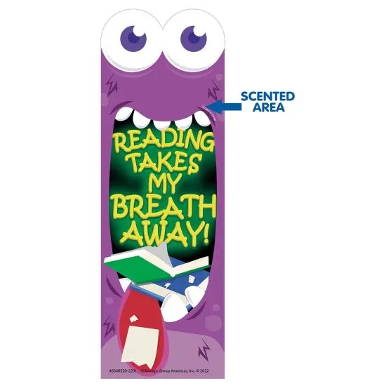 Reading Takes My Breath Away Monster Breath Scented Bookmarks, 24 Per Pack, 3 Packs {4}
