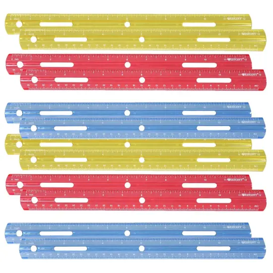 Plastic Ruler, 12", Pack of 36 {1}