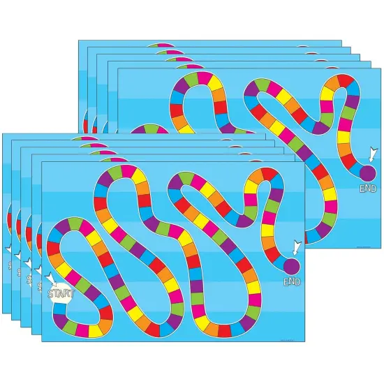 Smart Poly Blank Game Board Chart, Dry-Erase Surface, 13" x 19", Pack of 10 {1}