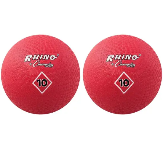 Playground Ball, 10", Red, Pack of 2 {1}