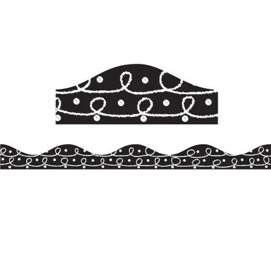 Magnetic Border, Scribble Chalk Loops, 12 Feet Per Pack, 6 Packs {2}