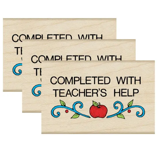 Completed With Teacher's Help Stamp, Pack of 3 {1}