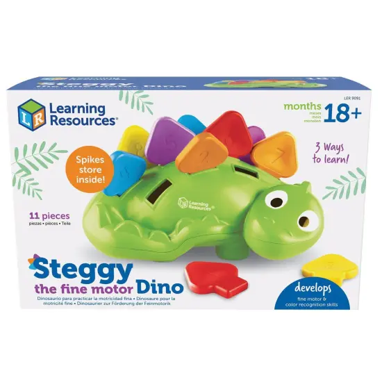 Steggy's Fine Motor Dino: Color Matching & Number Recognition | For Toddlers Ages 2 to 5 {1}