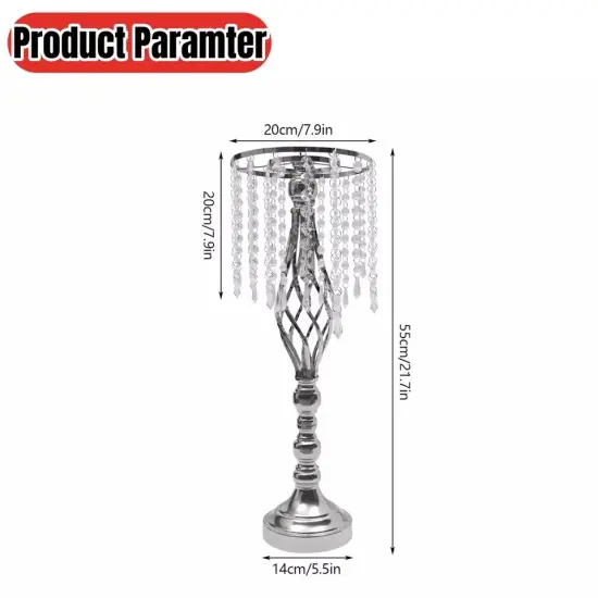10-Pieces 21.7" Crystal Wedding Centerpiece Flower Stand {6}