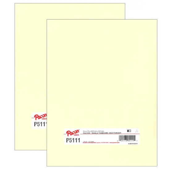 Heavyweight Tagboard, Manila, 9" x 12", 100 Sheets Per Pack, 2 Packs {1}