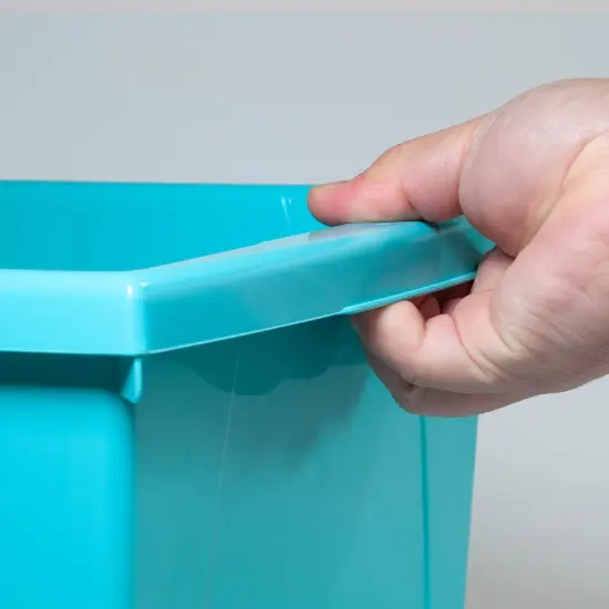 4 Gallon Classroom Storage Bin, Teal, Pack of 3 {2}