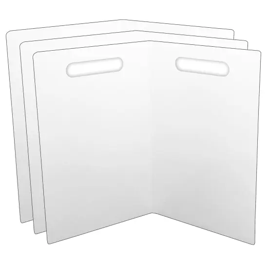 Folding Magnetic Whiteboard, White, Pack of 3 {1}