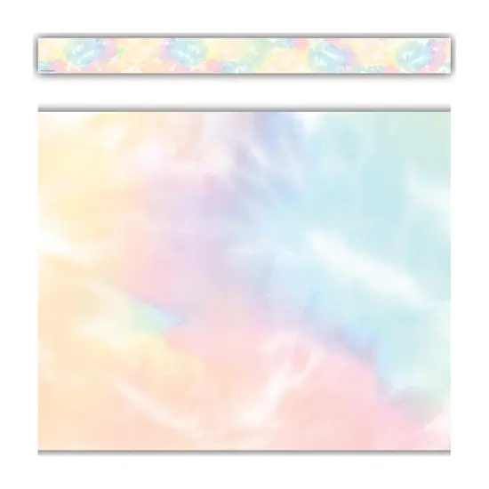 Pastel Pop Tie-Dye Straight Border Trim, 35 Feet Per Pack, 6 Packs {5}