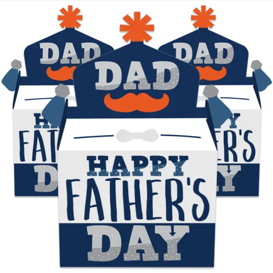 Big Dot of Happiness Happy Father's Day - Treat Box Party Favors - We Love Dad Party Goodie Gable Boxes - Set of 12 {4}