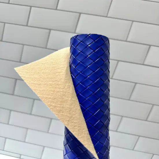 Cobalt Blue Diamond Weave Vinyl {1}