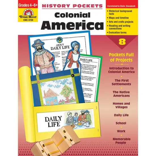 History Pockets, Colonial America, Teacher Reproducibles, Grades 4-6 {1}