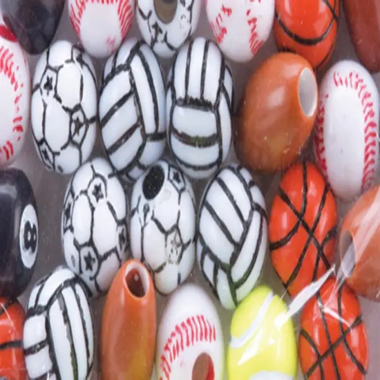 CousinDIY Fun Pack Acrylic Sports Beads 1oz-Assorted Balls {3}