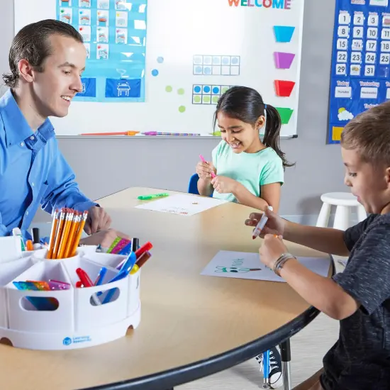 10 Piece set Art/Desk Organizer for Kids, Crayon/Homeschool Organizers and Storage, White {4}