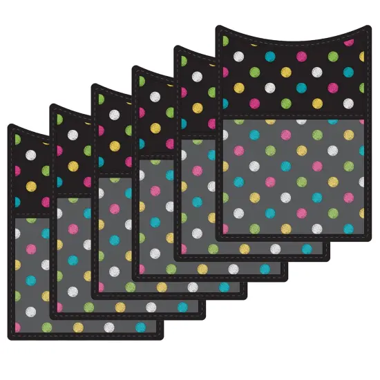 Chalkboard Brights Magnetic Storage Pocket, Pack of 6 {1}