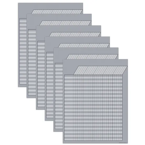 Gray Incentive Write-On/Wipe-Off Chart, Pack of 6 {1}