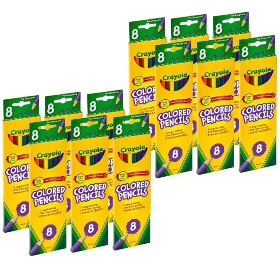 Colored Pencils, 8 Colors Per Box, 12 Boxes {1}