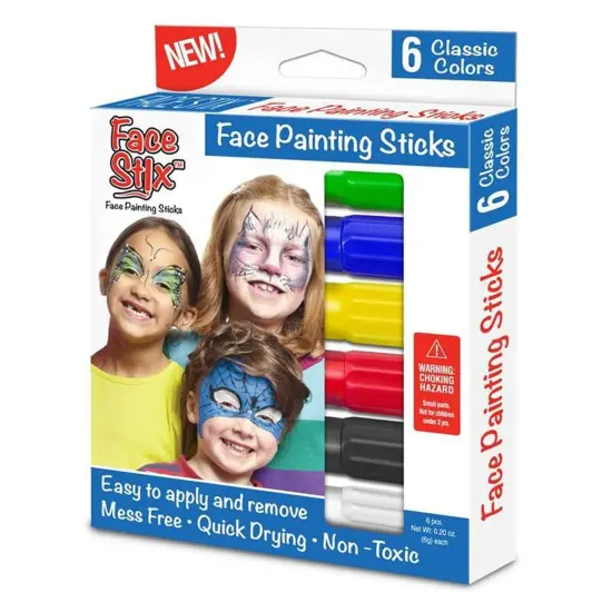 Face Painting Sticks, 6 Colors Per Pack, 3 Packs {2}