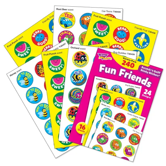 Fun Friends Stinky Stickers&reg; Variety Pack, 240 Per Pack, 3 Packs {3}