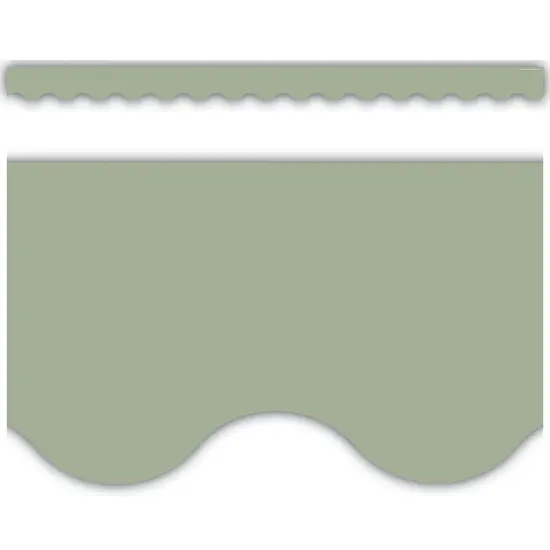 Sage Green Scalloped Border Trim, 35 Feet Per Pack, 6 Packs {1}