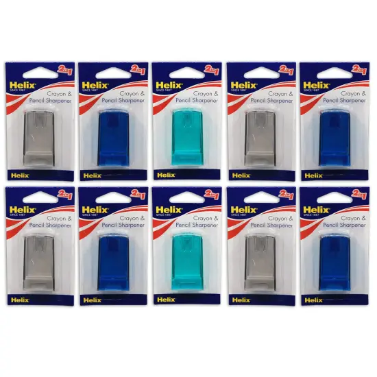 Crayon & Pencil 2-Hole Canister Sharpener, Pack of 10 {1}