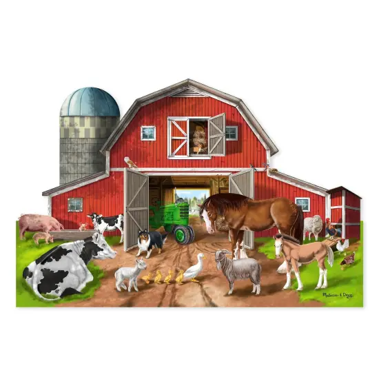 Busy Barn Yard Shaped Floor Puzzle - 32 Pieces {1}
