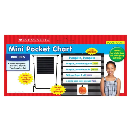 Mini Pocket Chart, 28" x 28", Black {2}