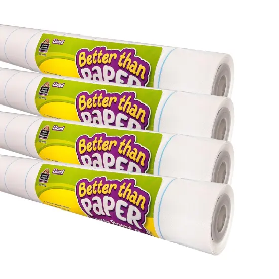 Better Than Paper&reg; Bulletin Board Roll Lined, 4-Pack {1}
