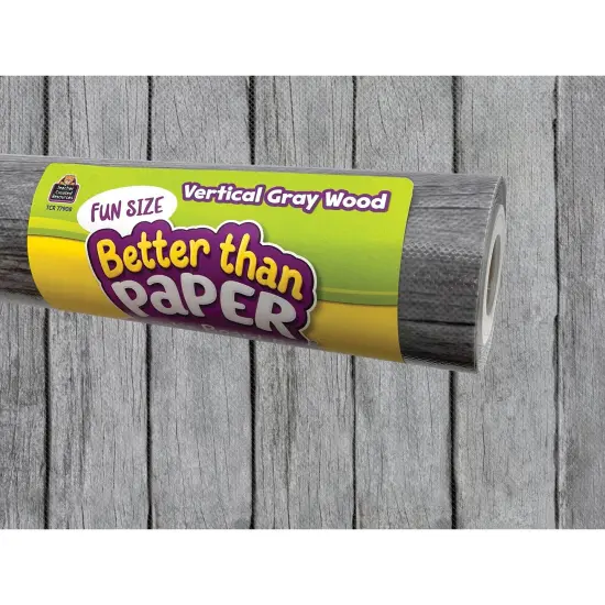 Fun Size Better Than Paper Bulletin Board Roll Vertical Gray Wood, Pack of 2 {2}