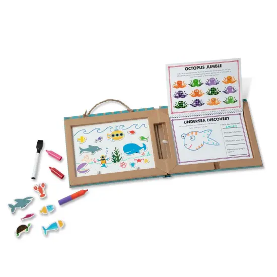 Natural Play: Play, Draw, Create Reusable Drawing & Magnet Kit - Ocean {2}