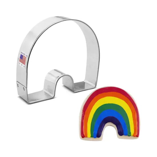 Ann Clark Cute Rainbow Cookie Cutter, 4" Boho {2}