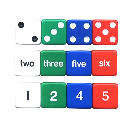 Number Dice Set, 12 Per Pack, 6 Packs {2}