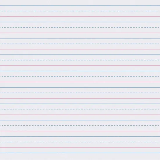 Sulphite Handwriting Paper, Dotted Midline, Grade 2, 1/2" x 1/4" x 1/4" Ruled Long, 10-1/2" x 8", , 500 Sheets Per Pack, 2 Packs {3}