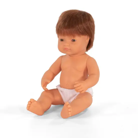 Anatomically Correct 15" Baby Doll, Caucasian Boy, Red Hair {2}