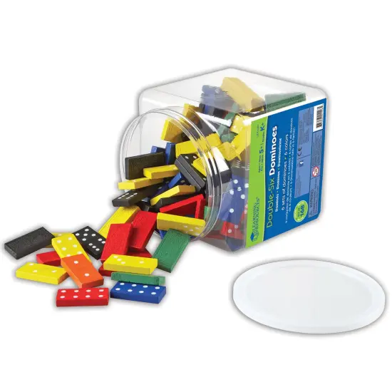 Double-Six Colored Dominoes in a Bucket, Set of 168 {1}