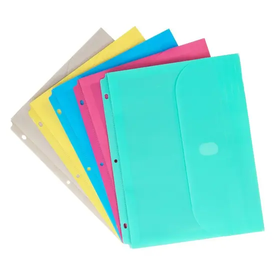 Binder Pocket, Side Loading, Assorted, Pack of 18 {2}