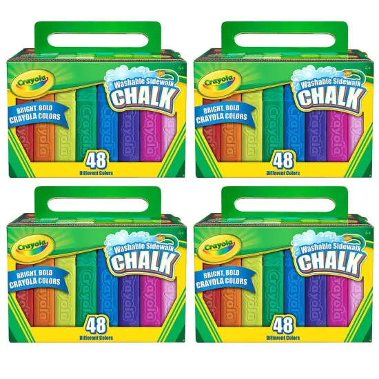 Washable Sidewalk Chalk, 48 Per Box, 4 Boxes {1}