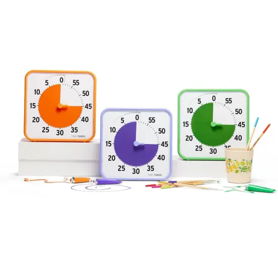 Original 8" Timer - Learning Center Classroom Set, Secondary Colors, Set of 3 {3}