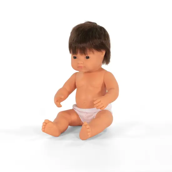 Anatomically Correct 15" Baby Doll, Caucasian Boy, Brunette {2}