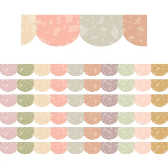 Terrazzo Tones Scalloped Die-Cut Border Trim, 35 Feet Per Pack, 6 Packs {1}
