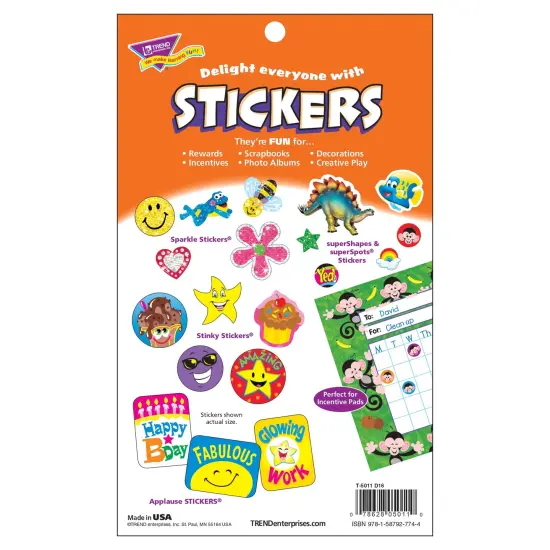 Praise & Reward Sticker Pad, 738 Sticker Per Pad, Pack of 6 {3}