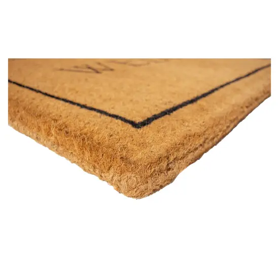 Welcome Border 100% Coir Doormat {5}